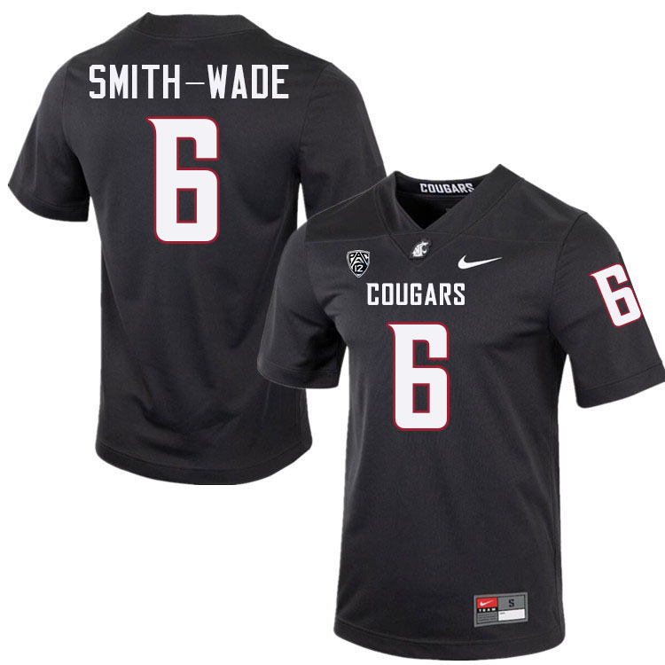 Chau Smith-Wade WSU Cougars Jersey.Washington State Cougars #6 Chau Smith-Wade Jersey Youth-Charcoal